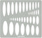 Aleks Melnyk #208 Metal Ellipse Template, Stencil, Geometric Template, Ellipse Master, Art Oval Tool, Isometric Drawing Template, Lapidary, Caboch...
