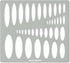 Aleks Melnyk #208 Metal Ellipse Template, Stencil, Geometric Template, Ellipse Master, Art Oval Tool, Isometric Drawing Template, Lapidary, Caboch...