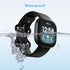 2 Pack Waterproof Bands Compatible with Fitbit Versa 3 / Fitbit Versa 4 / Fitbit Sense/Sense 2 Bands, Classic Soft Sports Replacement Wristbands f...