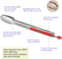 304 Stainless Steel Kitchen Cooking Tongs, 9" and 12" Set of 2 Sturdy Grilling Barbeque Brushed Locking Food Tongs with Ergonomic Grip, Red...
