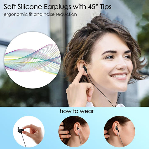 Sleep Earphones, Noise Isolation 3.5mm Sleep Headphones Wired, Lightweight Soft Silicone Earbuds with Mic for Insomnia, Side Sleeper, Snoring, Air...