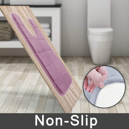 Yimobra Memory Foam Toilet Bath Mat U-Shaped, 24 X 20 Inches,Soft and Comfortable, Super Water Absorption, Non-Slip, Machine Wash and Easier to Dr...