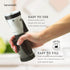KAMENSTEIN One-Handed 2-in-a-1 Dual Salt and Pepper Grinder-Adjustable and Refillable, 8-Inch, Black...