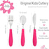 Elk and Friends Kids Silverware with Silicone Handle | Childrens Safe Flatware | Kids Utensils | Spoon + Fork + Knife set | 4 years+ | 6 Pieces...