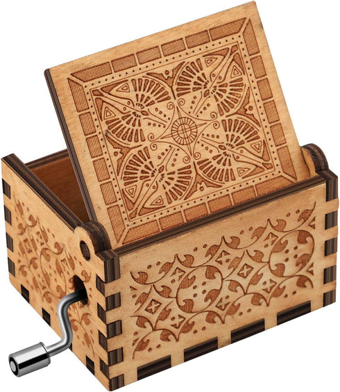 You are My Sunshine Wood Music Boxes,Laser Engraved Vintage Wooden Sunshine Musical Box Gifts for Girlfriend,Boyfriend,Family Friends,On Birthday,...