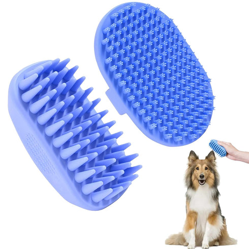 Pet Grooming Bath Brush Cat Dog Brush for Long/Short Hair Rubber Shower Scrubbing and Soothing Massage Essential Puppy Accessories Calming Excelle...