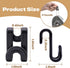 Mlici Clothes Hanger Connectors - 60 Pcs Multi-Level Cascading Hooks, Heavy Duty Plastic Mini Hooks for Space Saver Closet Organizer, Black...