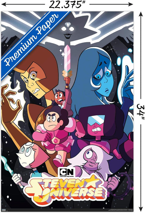 Trends International Steven Universe - One Sheet Wall Poster, 34L x 22.4W, Premium Poster & Clip Bundle...