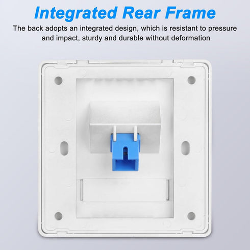 XMSJSIY SC Simplex Fiber Optical Wall Plate Panel Mount Coupler Connector Plug Jack SC Female to SC Female Simplex Fiber Module Wall Mount Network...