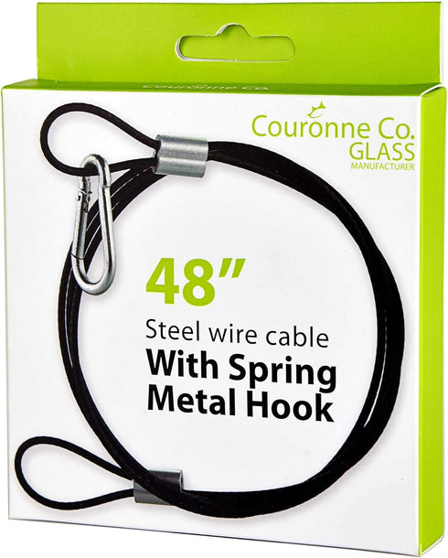 Metal Rope Cord with Snap Hook for Hanging Bird Feeders, Baths and Baffles, M955-200, 48 Inch Long, 1 Piece...