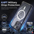 GUSTAVE Magnetic for iPhone 15 Pro Max Waterproof Case Support Wireless Charging Shockproof Dirt-Proof Full-Body Rugged Cover with Built-in Screen...