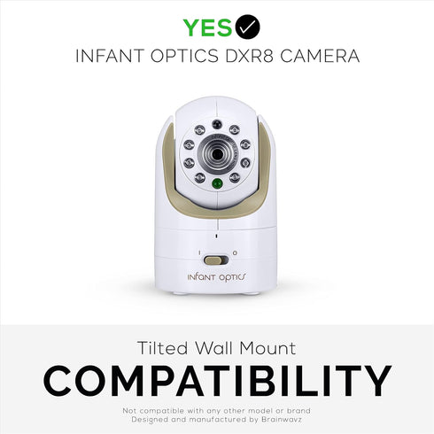 Corner Mount Infant Optics DXR-8 & Pro Adhesive Wall Shelf, Optimal Viewing, Full Pan & Tilt, Easy Installation, No Mess, No Screws by Brainwavz...