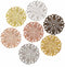 Teensery 35 Pcs Filigree Connectors Charms Pendants Round Metal Flower Filigree Pieces Retro Hollow Filigree Wraps for DIY Hairpin Necklace Earrin...
