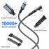 Pofesun 60W USB C to USB C Cable (1ft 3Pack), C to C Type Fast Charging Cable Braided USB C Charger Cable, USBC to USBC Cable Right Angle for Sams...