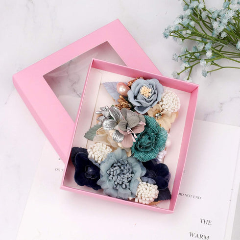 VOBOBE Baby Girl Nylon Headbands Infant Flower Elastic Hair Band Bows Wraps For Newborn Toddler Hair Accessories Pack of 3 (A-Blue)...