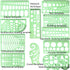 12Pcs Geometric Stencils,Drawing Tools Drafting Templates,Circle Shape Stencils Drawing Stencils Drafting Tools for Art,Design...
