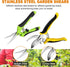 2 Packs Pruning Shears, Garden Shears, Garden Scissors, Garden Pruners Stainless Steel Pruning Shears for Gardening, Garden Clippers, Gardening To...