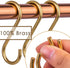12-Pack 3.95" Brass S Hooks for Hanging – Heavy-Duty S-Shaped Hook for Coffee Cups Mug Coat Clothes Storage Hangers Kitchen Pot Pan Racks...