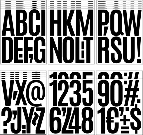 239Pcs 5 Inch Letters & Numbers Vinyl Stickers, 24 Sheets Durable Bulletin Board Letters - Easy Peel Self-Adhesive Decals for Classroom, Door & Wi...
