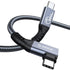 ORICO Cable Compatible with Thunderbolt 4 Right Angle 0.98FT, 40Gbps USB C to USB C Cable with 100W Charging/Display 8K@ 60Hz for MacBooks, iPad P...