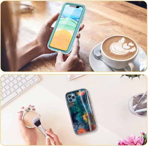 Esdot Compatible with iPhone 12 Pro Max Case with Built-in Screen Protector,with Fashionable Designs for Women Girls,Protective Phone Case for App...