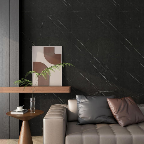 Stickyart Pietra Black Marble Contact Paper for Cabinets and Drawers Removable Premium Wallpaper Peel and Stick Marble Countertops Waterproof Self...