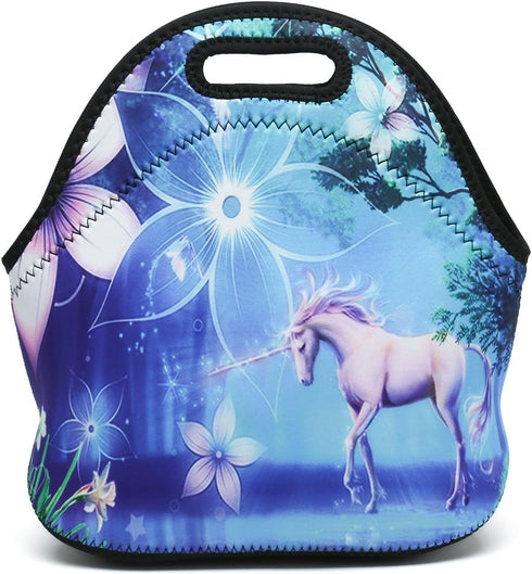 Boys Girls Kids Women Adults Insulated School Travel Outdoor Thermal Waterproof Carrying Lunch Tote Bag Cooler Box Neoprene Lunchbox Container Cas...