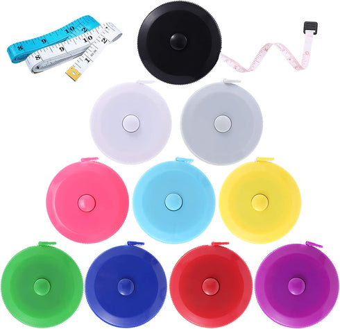 Tape Measure, 10 Pack Measuring Tape for Body 60 Inch, Retractable Fabric Small Tape Measure for Sewing Tailor Medical Craft Cloth...