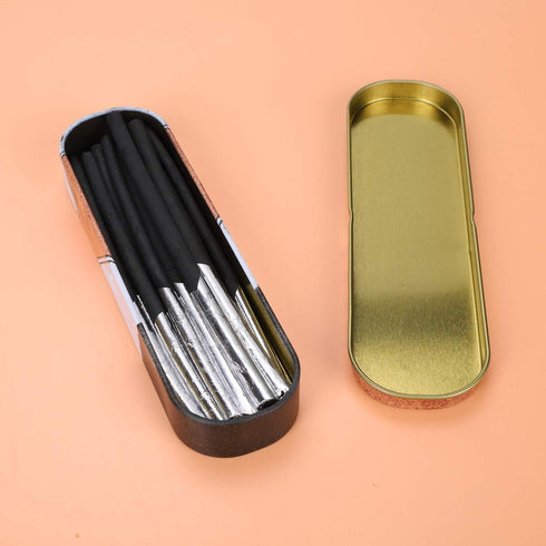 Willow Vine Sketch Charcoal Sticks Tin Box Set of 10 Compressed Assorted Artist Pencils Medium Black Students Beginners Painter Art Supplies for D...