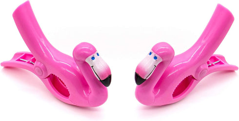 AUEAR, Lovely Towel Clips Chair Holders for The Beach or Home Patio Holiday Pool and Chaise Supplies Accessories Portable Secure (Pink Flamingo, 4...