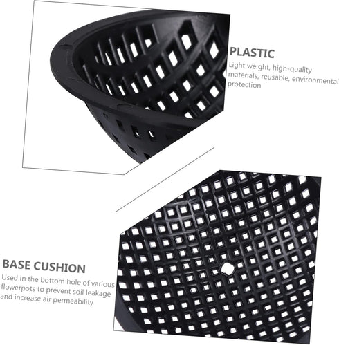 20 Pcs Flower Pot Mat Potted Plants Pot Bottom Grid Mat Drainage Mesh Hole Screen Round Drainage Mesh Pad Drainage Discs Pots Plants Breathable Bo...