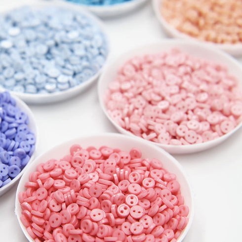 4mm / 0.16'' Tiny Round Buttons, Mini Doll Buttons, in 15 Colors, Micro Mini Buttons, Perfect for Doll Clothes (10PCS)...