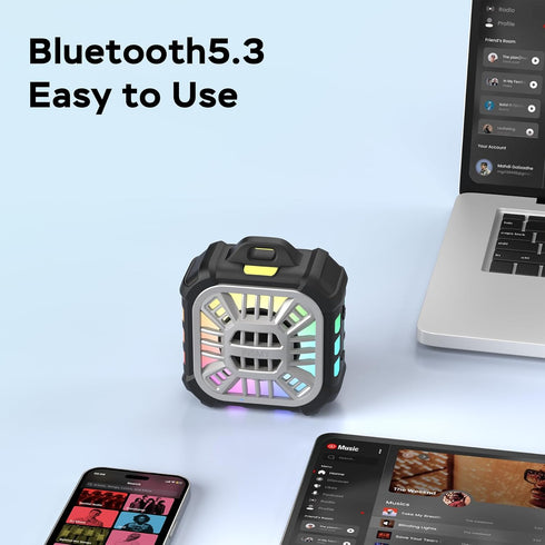 INSMY Bluetooth Speaker,IPX7 Waterproof,Portable,Shower Speaker, Wireless Sync 100+ Speakers,Big Volume Booming Bass, 24H Playtime/Floatable/RGB L...