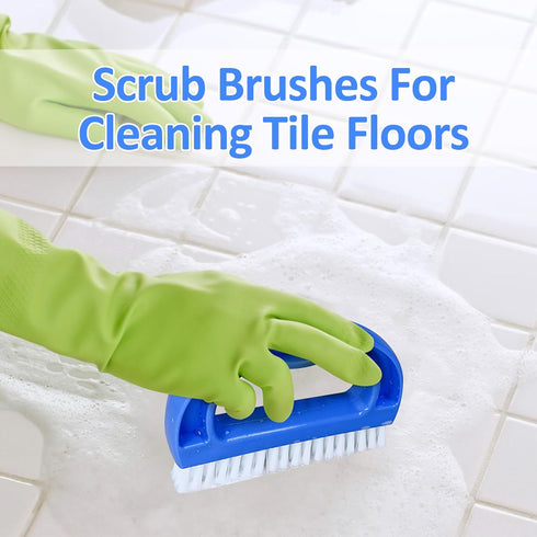 4 PCS Cleaning Brush Set for Household Use, Scrub Brushes for Cleaning Kitchen Sink Corner, Small Scrubbing Brush for Deep Clean...