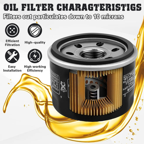 Oil Filter Replacement for Yamaha Raptor 660R YFM660R Grizzly YFM700 YFM700F Kodiak YFM700K Vstar 1300 XVS1300 2007-2012 Kymco MXU 700i Kymco Xcit...