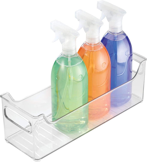iDesign Plastic Organizer Bin with Easy Grip Handles, 14.5" x 5" x 5", Set of 2, Clear, 2 Count...