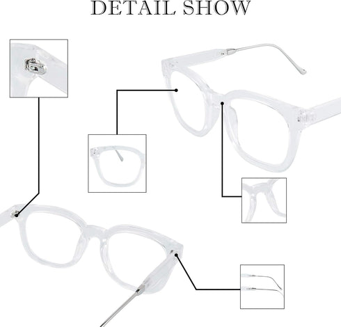 FEISEDY Classic Reading Glasses Square Blue Light Blocking Women Men Reader Glasses B2648...