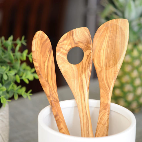 Handmade Olive Wood Utensil Set (Pointed Spoon)...