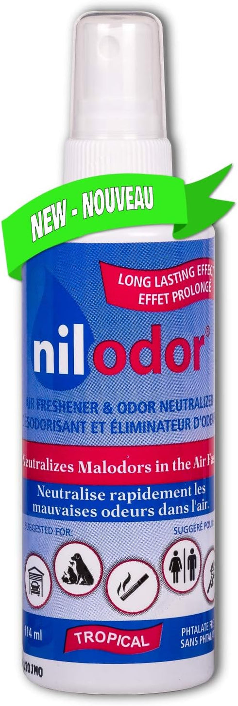 Air Freshener and Odor Neutralizer - Eliminates Odors from Pets, Smoke, Garbage, Kitchen and Sportwear (Tropical, Spray)...