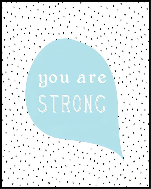 Posterizer 1 pcs-Positive Affirmations For Kids-you are strong-Motivational & Inspirational Art Gift for Men Women Entrepreneur Teens Decor for ...