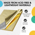 Crown Display Metallic Gold Foil Sheets For Gift Wrapping 100 Sheets I 15 In X 20 In I Gold Foil Sheets For Crafts I Plastic Wrap For Presents I G...