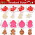 KAISHANE Christmas Themed MINI Cookie Cutter Embossing Mold Fondant Stamper Set - 8Pcs Plastic spring die Biscuits Pastry Cutter Set 3D Cookie Cak...