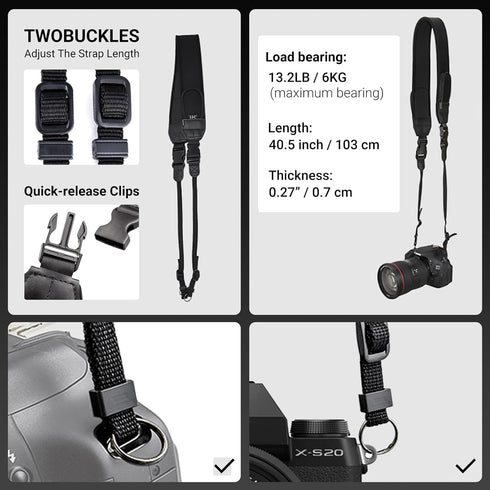Universal Shoulder Neck Strap for DSLR Camera,Soft Neoprene Neck Belt Strap with Quick-Release,Camera Strap for X100V Canon R5 R6 R7 R RP 5DM4 6DM...