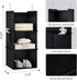 Hanging Closet Organizer, 3-Shelf Closet Hanging Storage Shelves, Black...