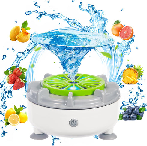 Fruit and Vegetable Cleaning Machine, Fruit Cleaner Device, Portable Food Purifier with USB Charging Base for Cleaning Fruits, Vegetables, Meat...