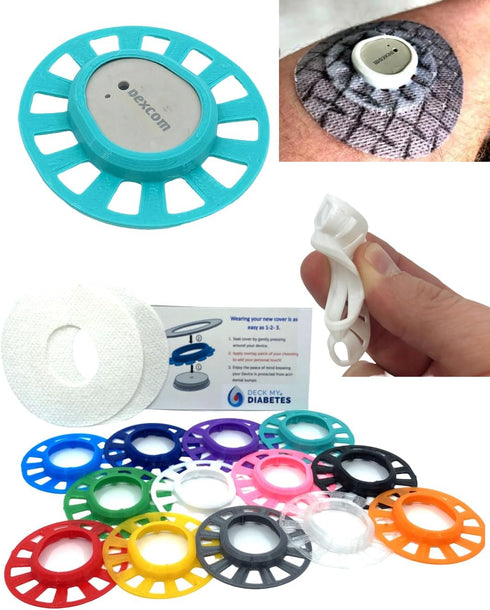 Dexcom G7 GripShield Flexible and Reusable CGM Armor-Protection from Accidental Bumps (Aqua)...