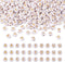 FASHEWELRY 500Pcs Vowel Acrylic Letter Beads A/E/I/O/U Initial Beads White Gold Flat Round Alphabet Letter Beads for DIY Name Bracelet Jewelry Mak...