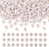 FASHEWELRY 500Pcs Vowel Acrylic Letter Beads A/E/I/O/U Initial Beads White Gold Flat Round Alphabet Letter Beads for DIY Name Bracelet Jewelry Mak...