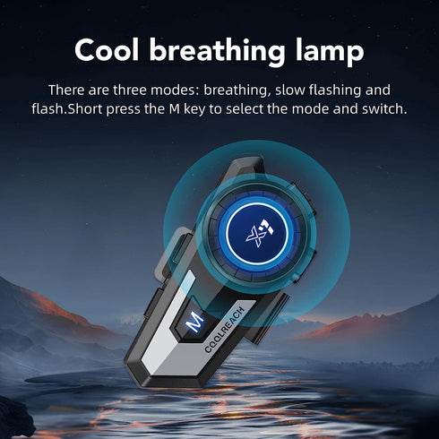 Motorcycle Helmet Bluetooth Headset,Sking Earphone,CVC Noise Cancellation Stereo Music Automatic answering,90 Hours Playing time High Sound Blueto...