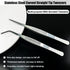 4 Pieces Long Tweezers,Long Handle Stainless Steel Straight and Curved Tweezers Nippers,Precision Craft Tweezers Set with Serrated Tips,Bonsai Too...